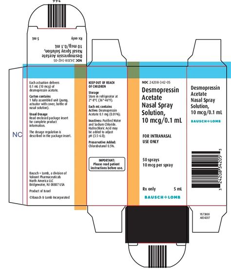 Desmopressin administration instructions