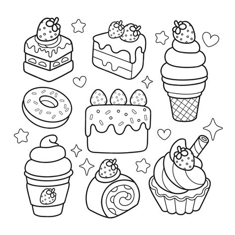 Desserts coloring pages