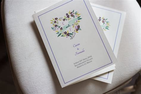 Destination Wedding Ceremony Booklet Design