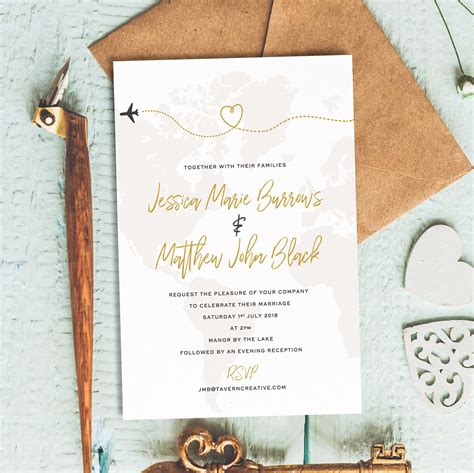 Destination Wedding Invitation Template