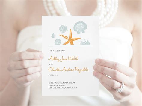 Destination Wedding Program Template in Word