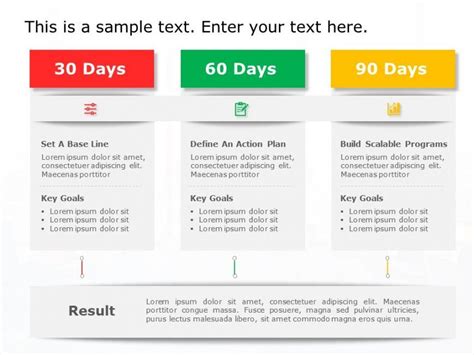 Detailed 90-day plan template example in PowerPoint