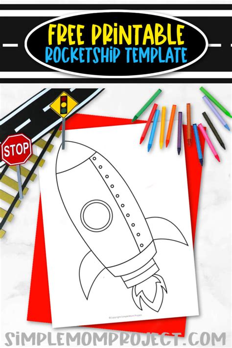 Detailed Rocket Ship Template