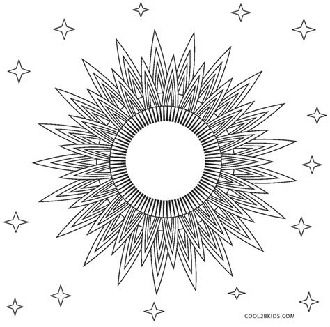 Detailed Sun Coloring Pages