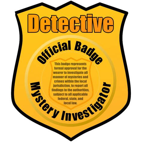 Detective Badge Templates