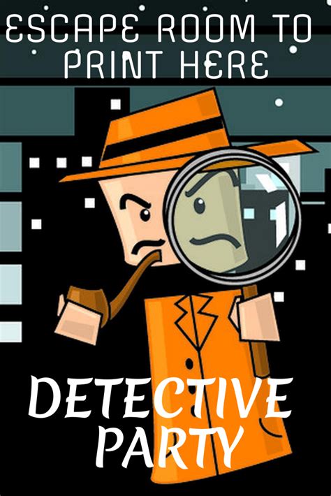 Detective's office escape room printable