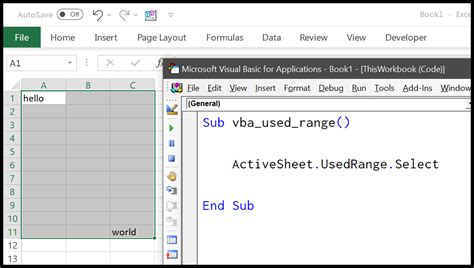 Determine Used Range in VBA