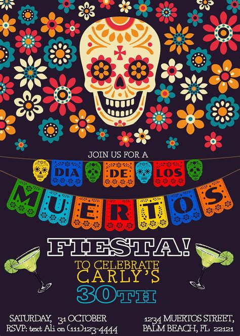 Dia De Los Muertos Invitation Ideas