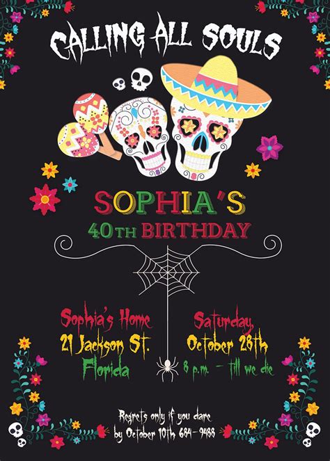 Dia De Los Muertos Invitation Ideas for Kids