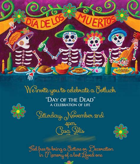 Dia De Los Muertos Invitation Template