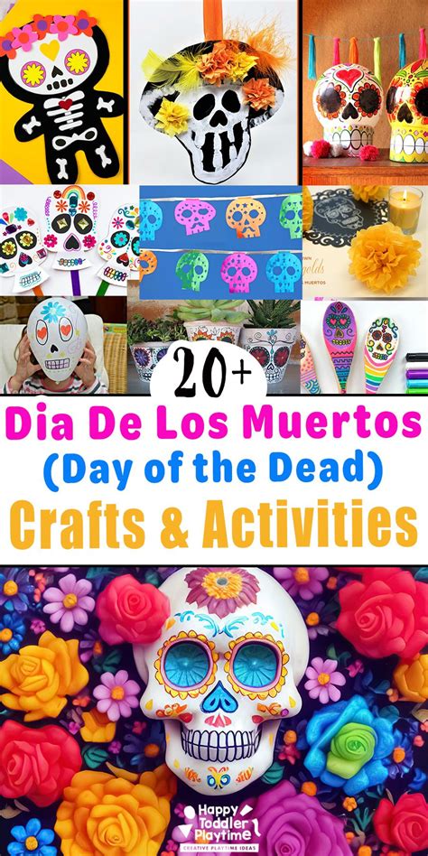 Activities and crafts for Día de Muertos, including sugar skulls