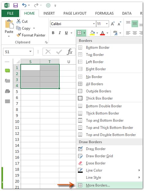 Diagonal Border in Excel Style