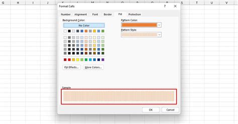 Diagonal Shading in Excel