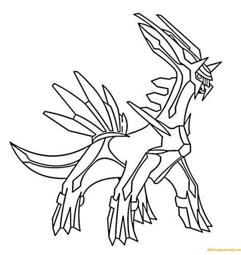 Dialga coloring page for kids and adults