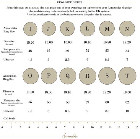 Diamond Ring Size Chart for Women for Accurate Measurements