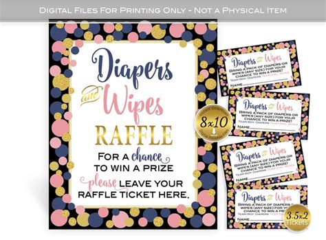 Diaper and Wipe Raffle Tickets Template 3