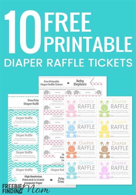 Diaper and Wipe Raffle Tickets Template 9