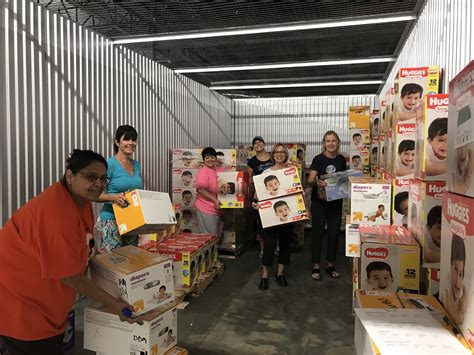 Diaper Bank Volunteers at Work