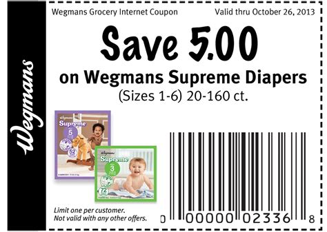 Diaper coupons discounts