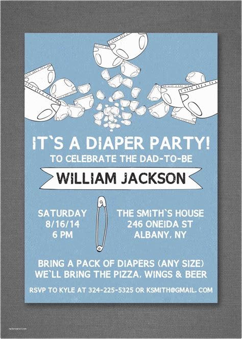 Diaper Party Invitation Template 3