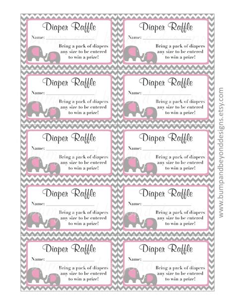 Diaper Raffle Ticket Template Ideas