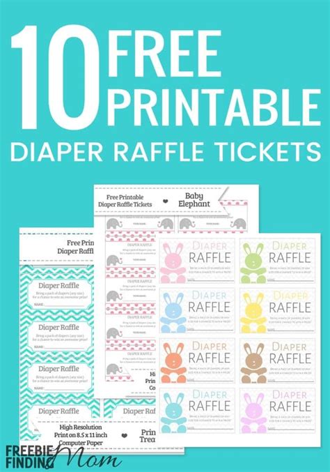 Diaper Raffle Tickets Template 1