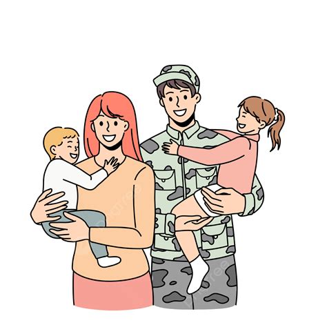 Dibujar a papá con emoción militar