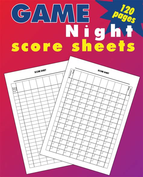 Score Sheet for a 10,000 Dice Game Night