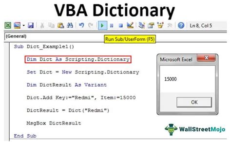 Dictionary Object in Excel VBA