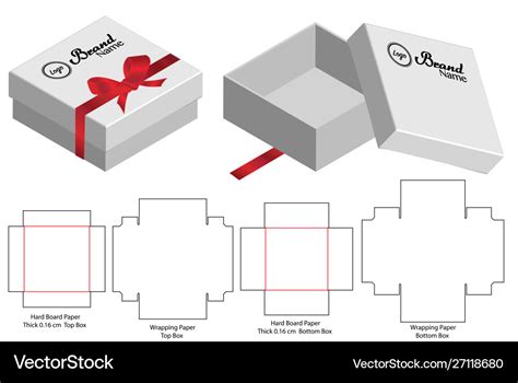 Die Cut Gift Box Template