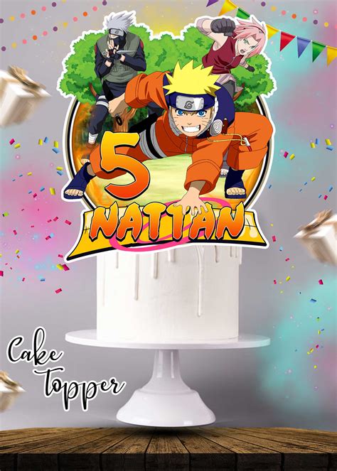 Die-cut Naruto cake toppers