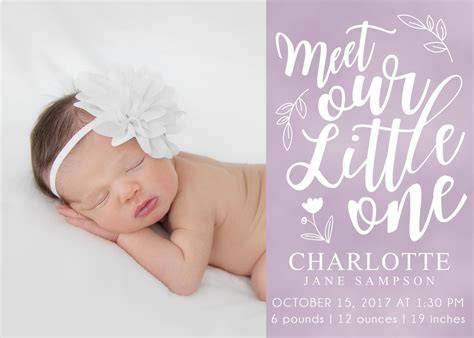 Digital Birth Announcement Templates