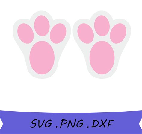 Digital bunny feet templates are perfect for digital crafts and printables