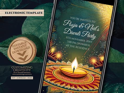 Digital Diwali Party Invitation