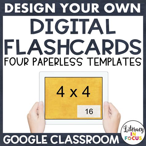 Digital flashcard template