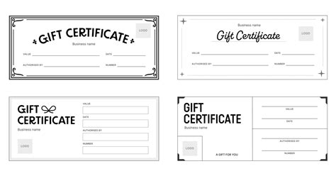 Digital Gift Certificate Template