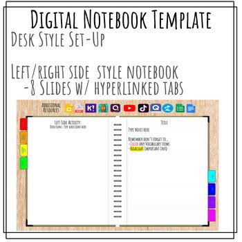 Digital Interactive Notebook Template 1