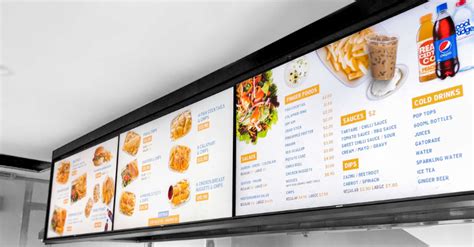 Digital menu board design example 1