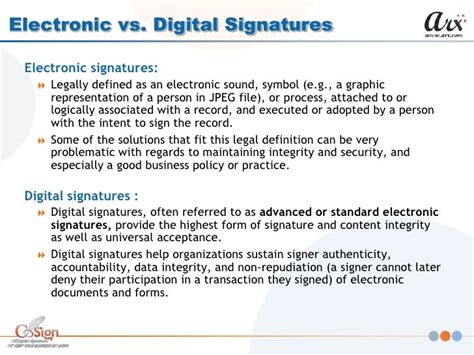 Digital Signature Compliance