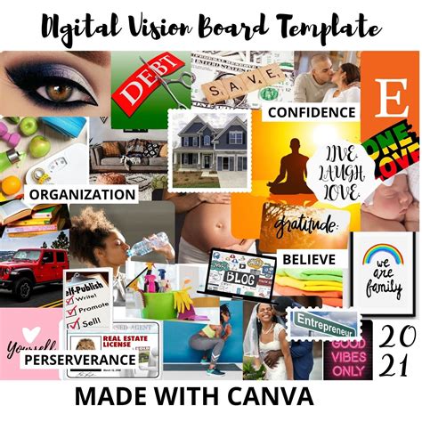 Examples of digital vision boards for success