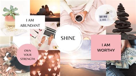 Digital vision board for personal growth success