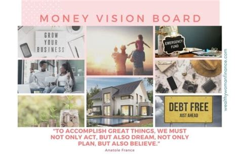 Digital vision board for wealth success