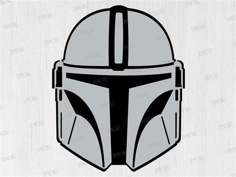 Din Djarin Helmet Drawing