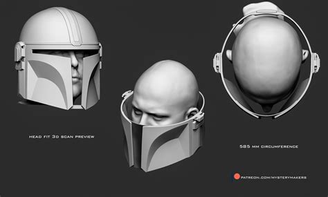 Din Djarin Helmet Template Design