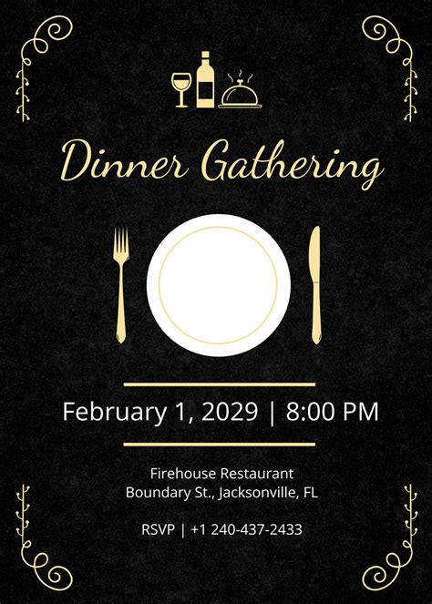 dinner invitation template