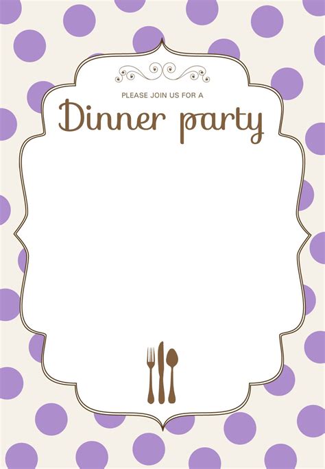 Dinner Party Invitation Template Gallery 9