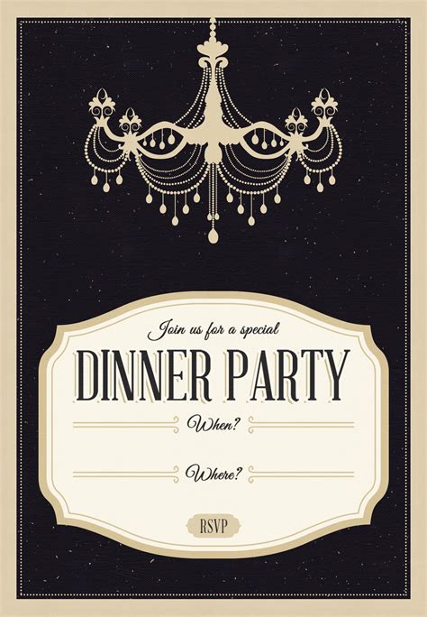 dinner party invitation