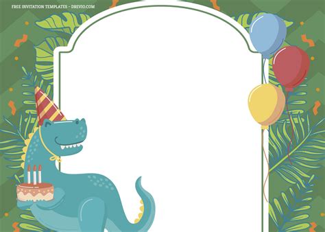 Dino Footprint Invitation Template