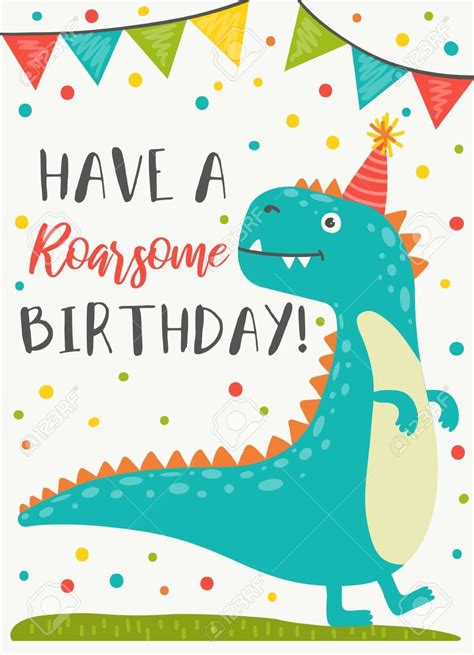 Dinosaur Birthday Card Ideas For Kids