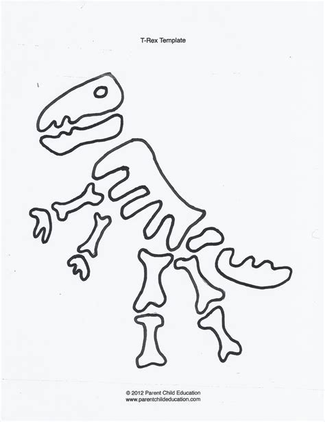 Dinosaur Bones Cut Out Printable Idea